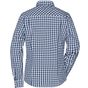 James&Nicholson Ladies´ Checked Blouse navy/white