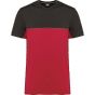 WK Designed To Work T-shirt bicolore écoresponsable manches courtes unisexe red/dark_grey