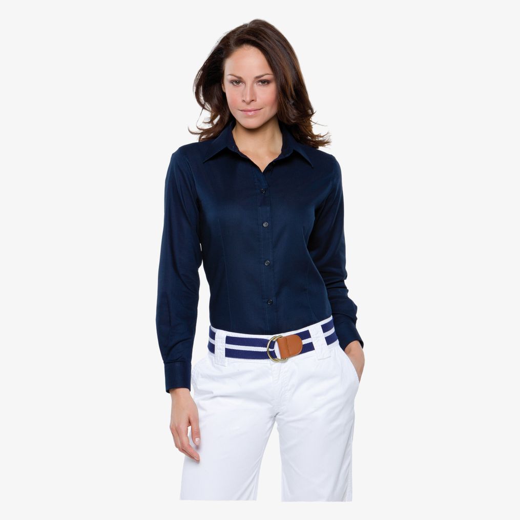 Promotional Ladies Long Sleeve Oxford Blouse kustom kit