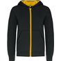 Kariban Sweat-shirt zippé capuche enfant black/yellow