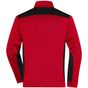 James&Nicholson Men´s Knitted Workwear Fleece Jacket -STRONG- red_melange/black