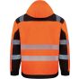 Korntex Premium printable Hi-Vis softshell safety jacket Copenhagen Signal orange / Black