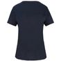 kariban T-shirt bio col à bords francs manches courtes femme navy