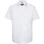 Russell Chemise à chevrons cintrée manches courtes homme white