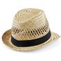 Beechfield Chapeau Trilby d'été en paille natural