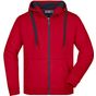James&Nicholson Men's Doubleface Jacket red/carbon