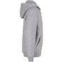 Build Your Brand Kids Fluffy Zip Hoody Heather grey