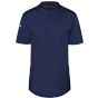karlowsky Women's Short-Sleeve Performance Work Shirt in sage, Slim Fit Navy
