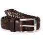 k-up Ceinture tressée en cuir dark_brown