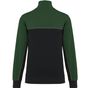 WK Designed To Work Sweat-shirt écoresponsable col zippé unisexe black/forest_green