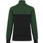 WK-Designed-To-Work Sweat-shirt écoresponsable col zippé unisexe black/forest_green