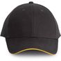 K-up Orlando - Casquette 6 panneaux dark_grey/yellow