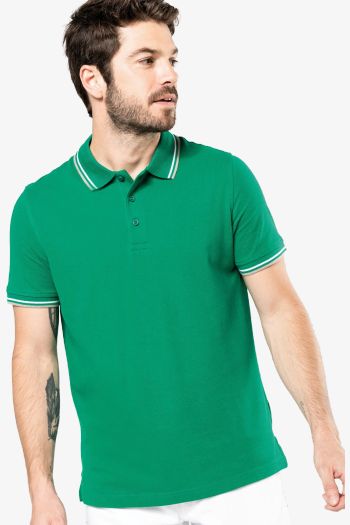 Image produit Polo maille piquée manches courtes homme