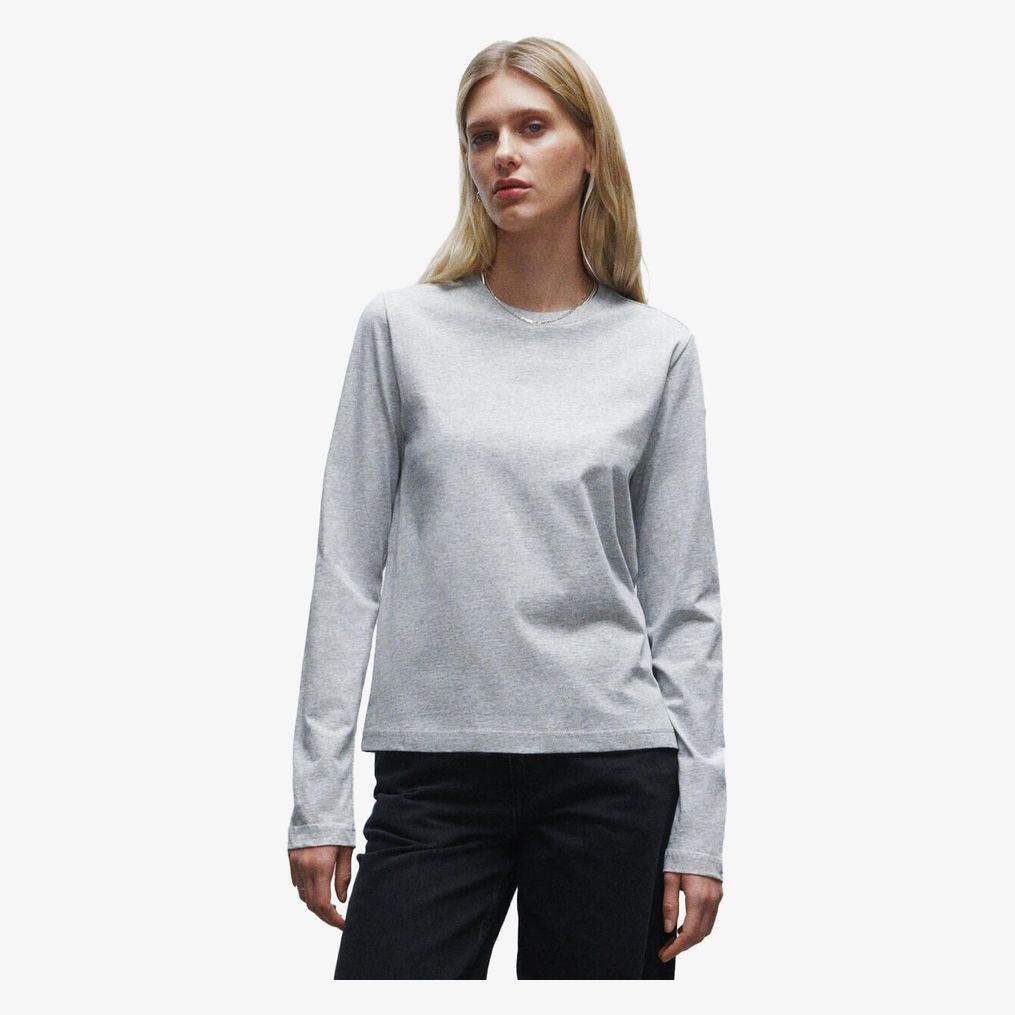 Womens Regular Long Sleeve Tee True Blanks by HM Group