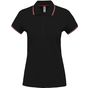 Kariban Polo manches courtes femme black/red/white