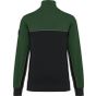 WK Designed To Work Sweat-shirt écoresponsable col zippé unisexe black/forest_green