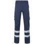 Velilla Pantalon stretch multipoches à bandes réfléchissantes navy
