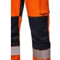 Velilla Pantalon stretch avec genouillères et bandes réfléchissantes navy/fluo_orange