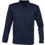 Henbury Unisex long sleeved polo shirt navy