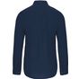 kariban Chemise col mao manches longues navy