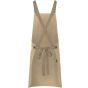 karlowsky Bib apron urban-look with cross straps and pocket pebble_beige