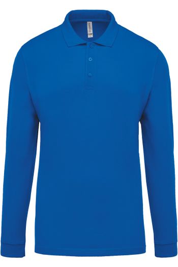 Polo piqué manches longues homme 