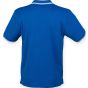 Henbury Men's coolplus tipped polo shirt royal/white