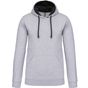 Kariban Sweat à capuche bicolore oxford_grey/black