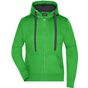 James&Nicholson Ladies' Hooded Jacket green/carbon