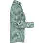 James&Nicholson Ladies´ Checked Blouse forest_green/white