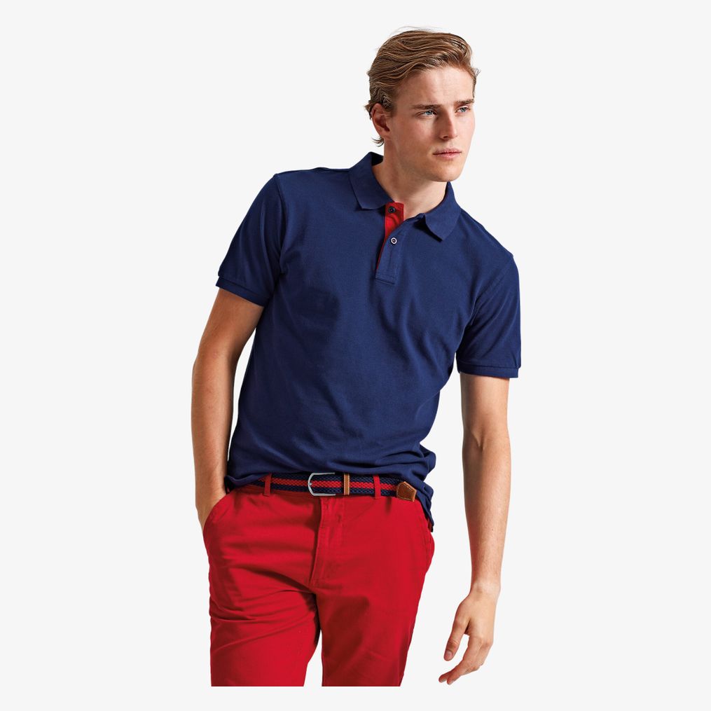 Polo contrasté coupe classique homme asquith & fox