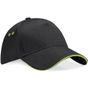 Beechfield Casquette Ultimate 5 panneaux à visière sandwich black/lime_green