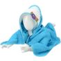 A&R Serviette à capuche pour bébé Babiezz® Aqua blue / White / Aqua blue