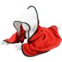 A&R Serviette à capuche pour bébé Babiezz® Fire red / White / Black