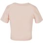 Build Your Brand Ladies Cropped Tee pink