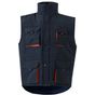 Velilla Gilet matelassé bicolore multipoches navy/orange