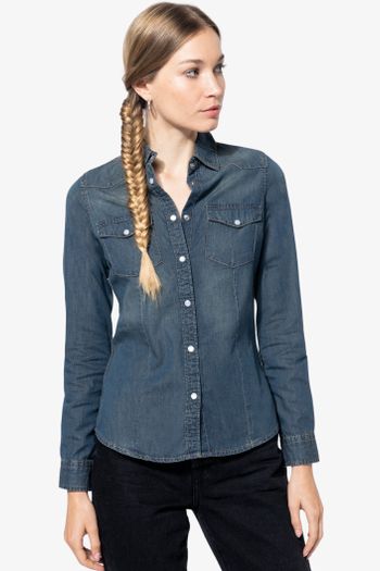 Image produit Chemise denim manches longues femme