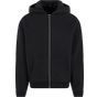 Build Your Brand Fluffy Zip Hoody black