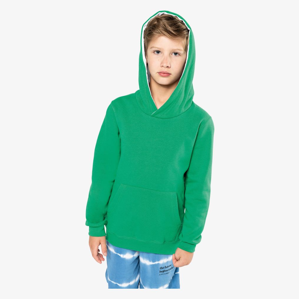 Sweat-shirt capuche contrastée enfant kariban