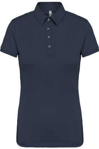 Polo jersey manches courtes femme