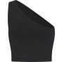 SF Clothing Women´s one shoulder top black