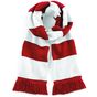 Beechfield Echarpe Varsity rouge classique/blanc