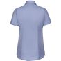 Russell Collection Ladies’ short sleeve tailored herringbone shirt light_blue