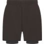 Tombo Men's double layer sport shorts black