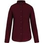 Kariban Chemise col mao manches longues femme wine