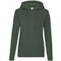 fruit of the loom Classic Hooded Sweat Lady-Fit - vert_bouteille - S