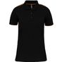 WK Designed To Work Polo Day To Day contrasté manches courtes femme black/orange
