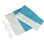 A&R Fouta Antalya Hamamzz® White / Aqua blue