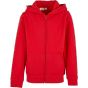 Build Your Brand Essentials Basic Kids Zip Hoody City red