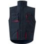 Velilla Gilet matelassé bicolore multipoches navy/red